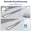 SONNI 110 cm plochý sprchový žľab s podlahovým odtokom, Náhľad obrázku produktu 12