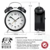 BEARWARE Wecker Analog, rund, Beleuchtet, Retro, lauter Produktbild-Vorschau 2