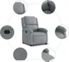 relaxačné kreslo vidaXL Light Grey Fabric Náhľad obrázku produktu 7
