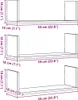 Wandplanken 3 stuks Zwarte Eiken 58x18x18 cm Bewerkt Hout Productafbeelding-voorbeeld 10