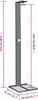 A diagram showing the dimensions of an outdoor shower. Náhľad obrázku produktu