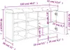 vidaXL Schuhbank Weiß 102x32x50 cm Holzwerkstoff Produktbild-Vorschau 8