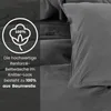 Ložní prádlo Renforce "Stone Washed" tmavě šedé 155x220 Náhled obrázku produktu 6