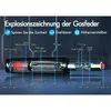 ALFORDSON 1-pak fotel do gier z masażem LED, skóra PU, Podgląd zdjęcia produktu 10