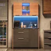 Küchenhochschrank 100x40x180 cm mit LED & Steckdose – Produktbild-Vorschau 1
