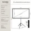 tectake Beamer-Leinwand 80 Zoll 203cm Stativ Produktbild-Vorschau 5