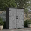BEALIFE Gartenschrank 140x44x162 cm | 2 Türen & großes Produktbild-Vorschau 9