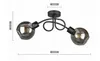 LUXOLAR Deckenleuchte 2 flammig Schwarz, Led Deckenlampe Produktbild-Vorschau 3