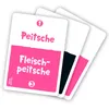 Three cards are fanned out, with the front card showing text and graphics. Anteprima dell’immagine prodotto