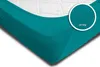 Spannbettlaken Spannbetttuch petrol 180x200 cm - 200x200 cm Produktbild-Vorschau 4