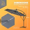 KINGSLEEVE® Ombrellone da Giardino con LED Ø300cm UV 80+ Anteprima dell’immagine prodotto 11