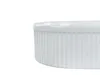 BELIANI Waschbecken Weiß Keramik Oval 49x31 cm Geriffelt Produktbild-Vorschau 6