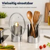 Edelstahl‑Topfdeckelhalter 2‑er Set, multifunktionaler Produktbild-Vorschau 6