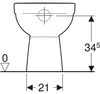 Geberit Renova staand toilet, diepspuitmodel, wit, Rimfree, Productafbeelding-voorbeeld 2