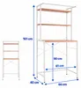 Ripiano portaoggetti Relaxdays, con 3 scomparti, da Anteprima dell’immagine prodotto 4