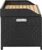 vidaXL Sitzbank mit Stauraum 120 cm Poly Rattan Schwarz Produktbild-Vorschau 4