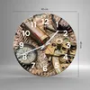 Wanduhr - Rund - Glasuhr - Kompass Kompass Karte - 40x40cm Produktbild-Vorschau 3