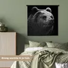 MuchoWow® Wandteppich Wandbehang Bär - Leicht - Schwarz Produktbild-Vorschau 4