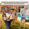 IvoQ 2er Set Stehtische Schwarz – Inklusive 2 schwarzer Produktbild-Vorschau 5