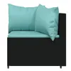 vidaXL 4-tlg. Garten-Lounge-Set mit Kissen Schwarz Poly Produktbild-Vorschau 6