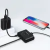 A black Ugreen USB hub is shown connected to a phone charger and a smartphone, illustrating its functionality. Náhľad obrázku produktu