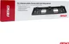 The image shows the packaging of an EU license plate frame with parking sensors. The packaging is mostly white with a red section on the left side. The product itself is visible on the right side of the packaging. Anteprima dell’immagine prodotto