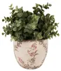 Clayre & Eef Blumentopf Ø 13x11 cm Beige Rosa Keramik Produktbild-Vorschau 2
