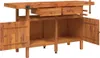 vidaXL Pracovný stôl so zásuvkami a zverákmi 162x62x83 cm Náhľad obrázku produktu 6