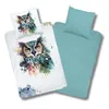 Bettwäsche Satin Magische Tierwelt Eule 135x200 + 80x80 cm Produktbild-Vorschau 2