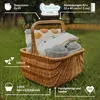 Creative Home: cesta grande de mimbre holandesa con asa, Vista previa de la imagen del producto 4