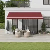 The Living Store Markise Automatisch mit LED Weinrot Produktbild-Vorschau 2