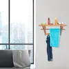 Relaxdays Wandgarderobe Bambus, Hutablage und Produktbild-Vorschau 2