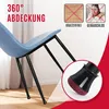 A close-up view of a chair leg with a protective cap, highlighting its features. Produktbild-Vorschau
