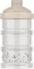 A stackable milk powder dispenser with a lid and three containers, featuring a subtle goose illustration on the bottom container. Produktbild-Vorschau