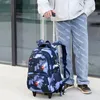 Schulranzen Trolley abnehmbar mit Rollen für Jungen Blau Produktbild-Vorschau 8