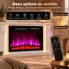 HOMAVO cheminée électrique 23 pouces meuble bande LED 1000W Voir les images du produit 7
