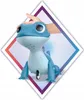 A toy salamander with a hand petting its head, set against a diamond-shaped gradient background. Podgląd zdjęcia produktu