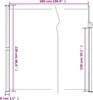 vidaXL Seitenmarkise Ausziehbar Anthrazit 220x500 cm Produktbild-Vorschau 11