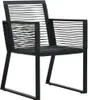 vidaXL 7-tlg. Garten-Essgruppe PVC Rattan Schwarz Produktbild-Vorschau 7