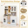 COSTWAY Cuisine pour enfants, cuisine en bois avec 10 Voir les images du produit 4
