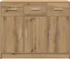 vidaXL Artisan dubový príborník 91x28x75 cm materiál na Náhľad obrázku produktu 4