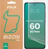 A product image showing packaging for a screen protector and the screen protector applied to a smartphone. Produktbild-Vorschau