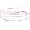 vidaXL Boxspringbett mit Matratze Creme 160x200 cm Stoff Produktbild-Vorschau 7