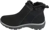 A side view of a black winter boot with faux fur trim. Produktbild-Vorschau
