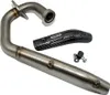 A motorcycle exhaust system and heat shield are laid out on a white background. Podgląd zdjęcia produktu