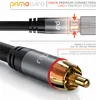 Close-up views and a diagram of a Cinch connector on an audio cable, highlighting its premium features and design. Anteprima dell’immagine prodotto