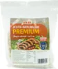 A clear plastic bag containing natural sausage casings, with a label showing product details and an image of sausages. Náhled obrázku produktu