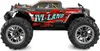 A side view of a red and black monster truck toy. Anteprima dell’immagine prodotto