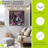 ARTland Wandbild Alu für Innen & Outdoor Lila Frosch Größe: Produktbild-Vorschau 2