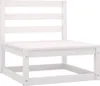 vidaXL 2 tlg. Garten Lounge Set mit Kissen Weiß Kiefer Produktbild-Vorschau 4